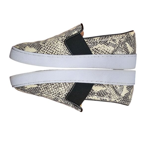 Vionic Demetra White/Black Leather Snakeskin Slip On Sneakers Size US 6.5 - Picture 6 of 10